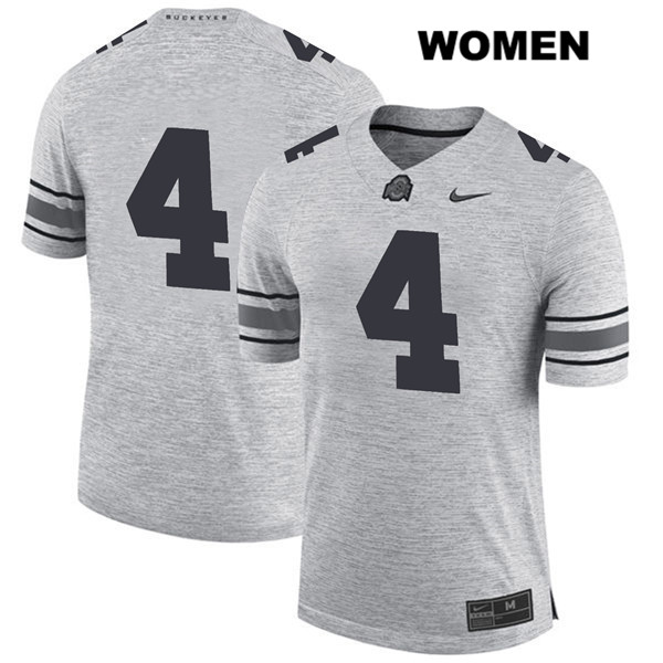 Ohio State Buckeyes Women's Jordan Fuller #4 Gray Authentic Nike No Name College NCAA Stitched Football Jersey RD19C45ZF